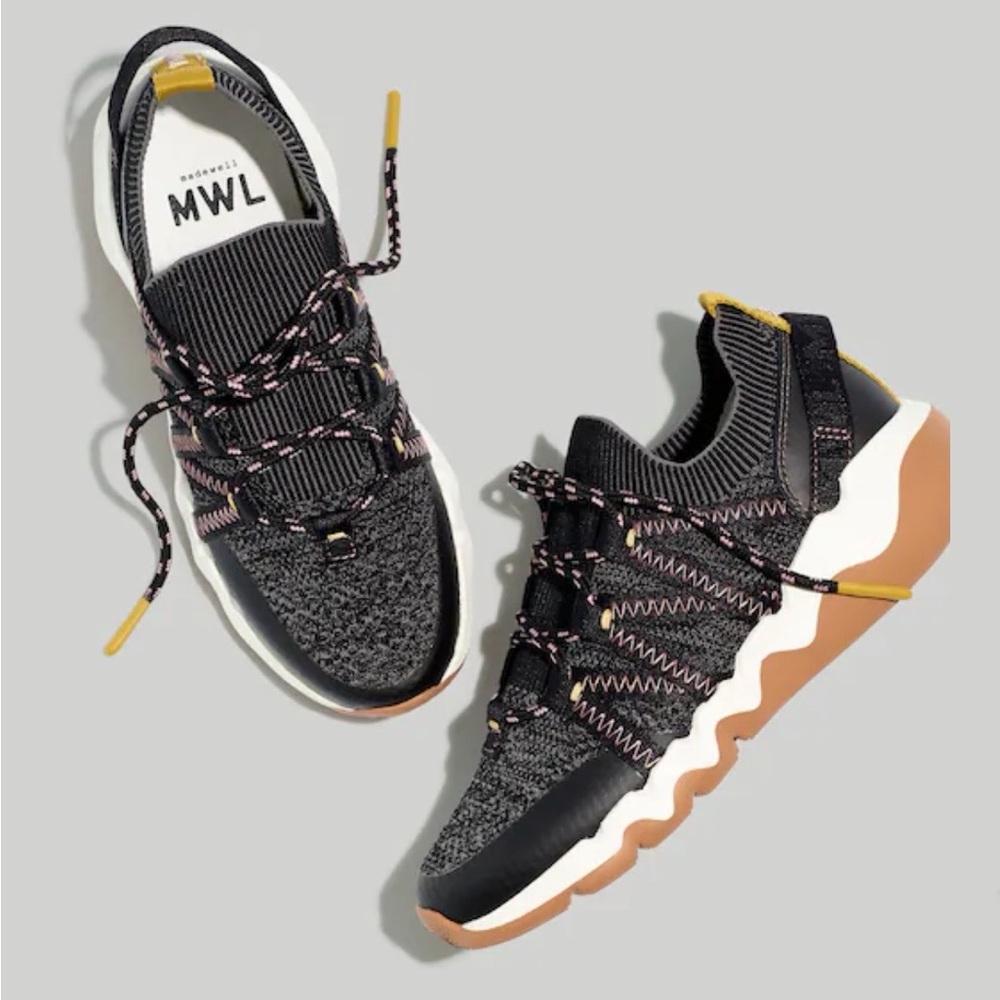 Madewell Field Knit Sneakers 
Womens Size 9 1/2 and 10 
Black Granite Multi